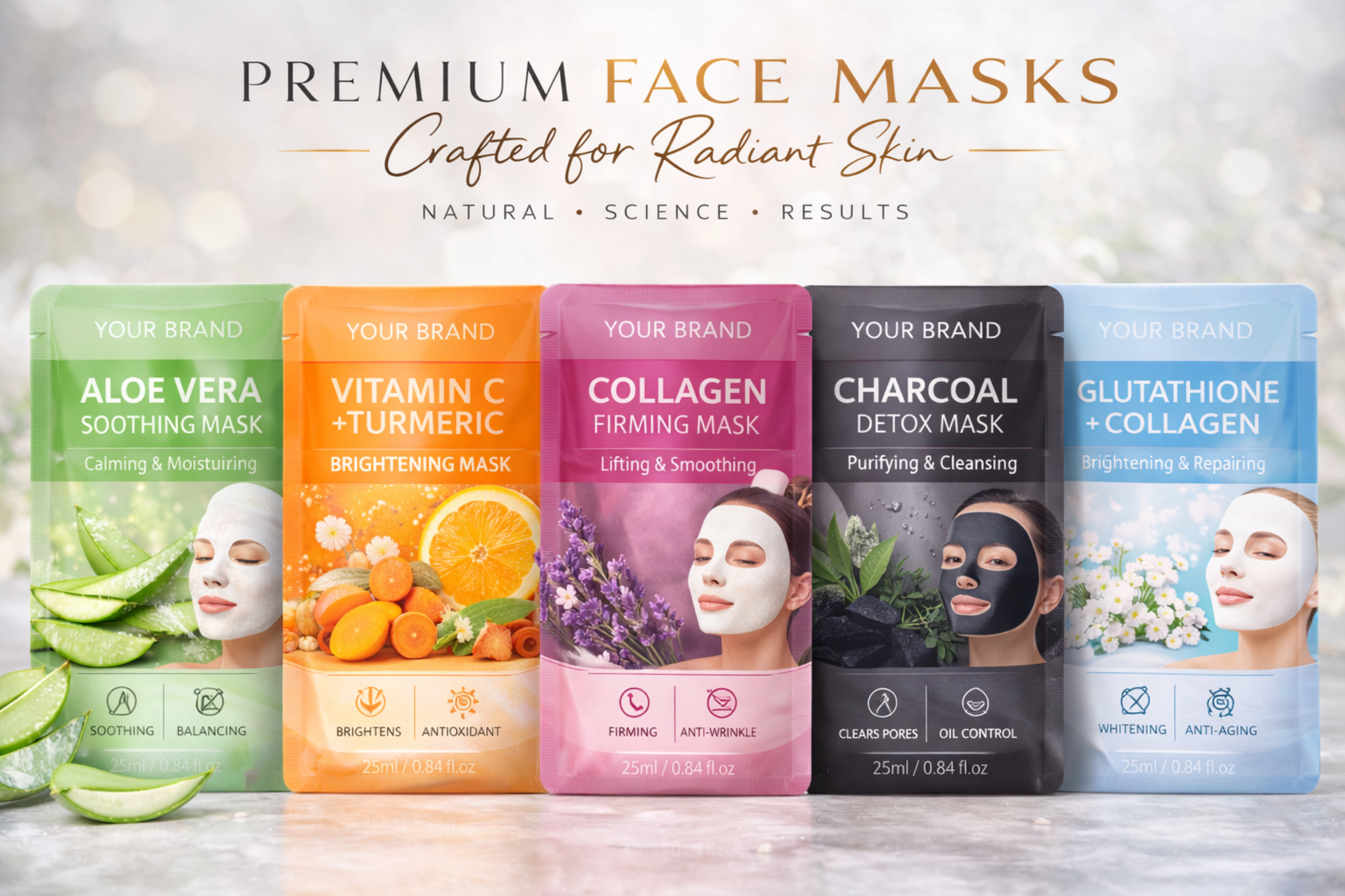 Custom skincare and haircare showcase